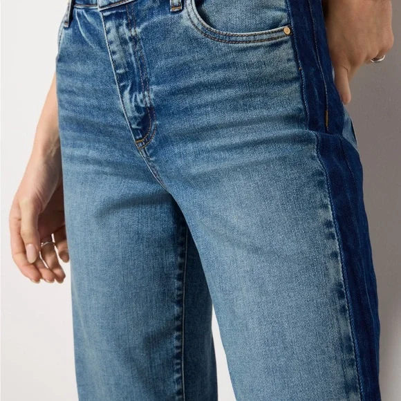 Kut from the Kloth Two-Tone Blue Flare Jeans - Picture 4 of 4